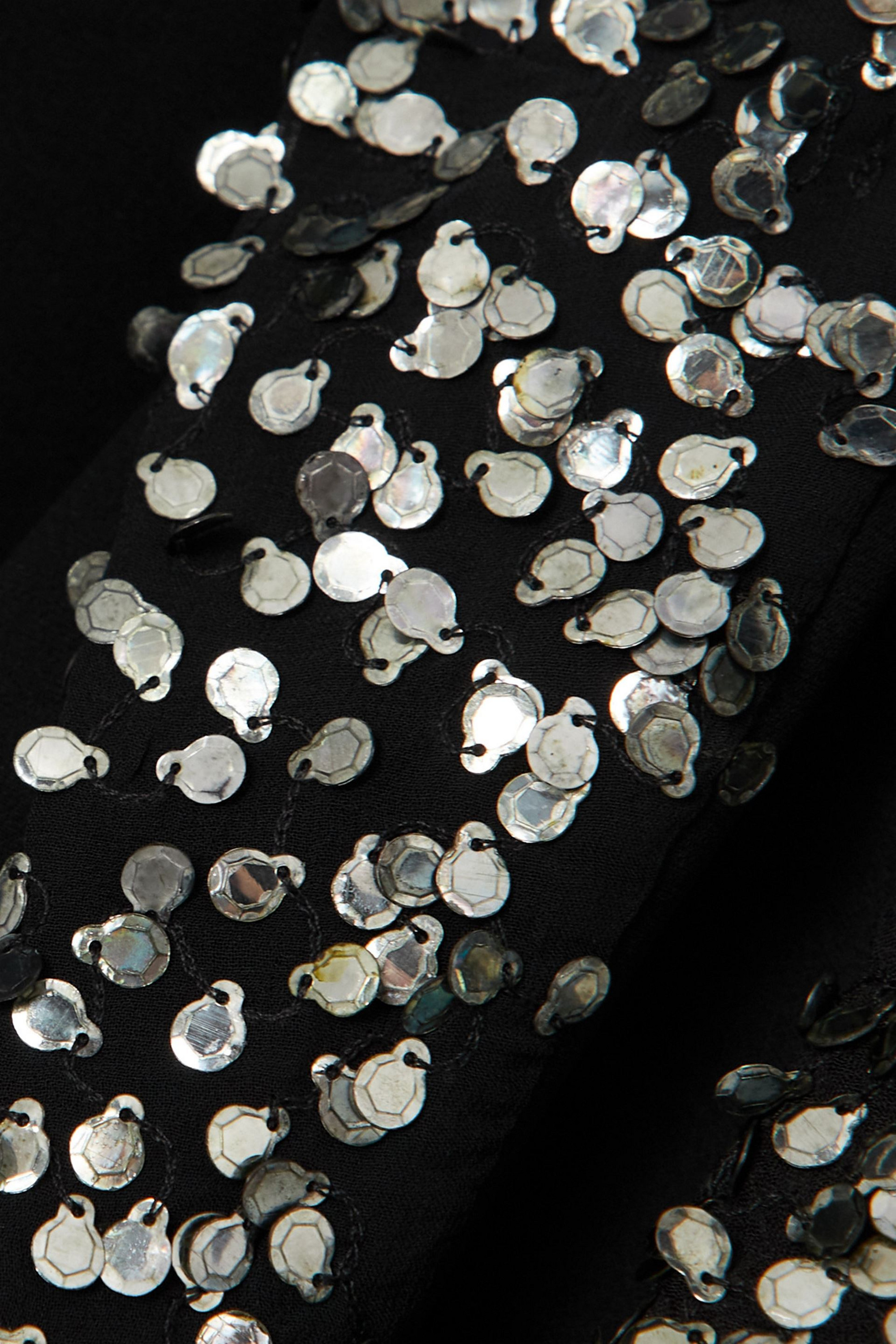 Isabel Marant Lenia cutout sequin-embellished crepe de chine blouse thumbnail