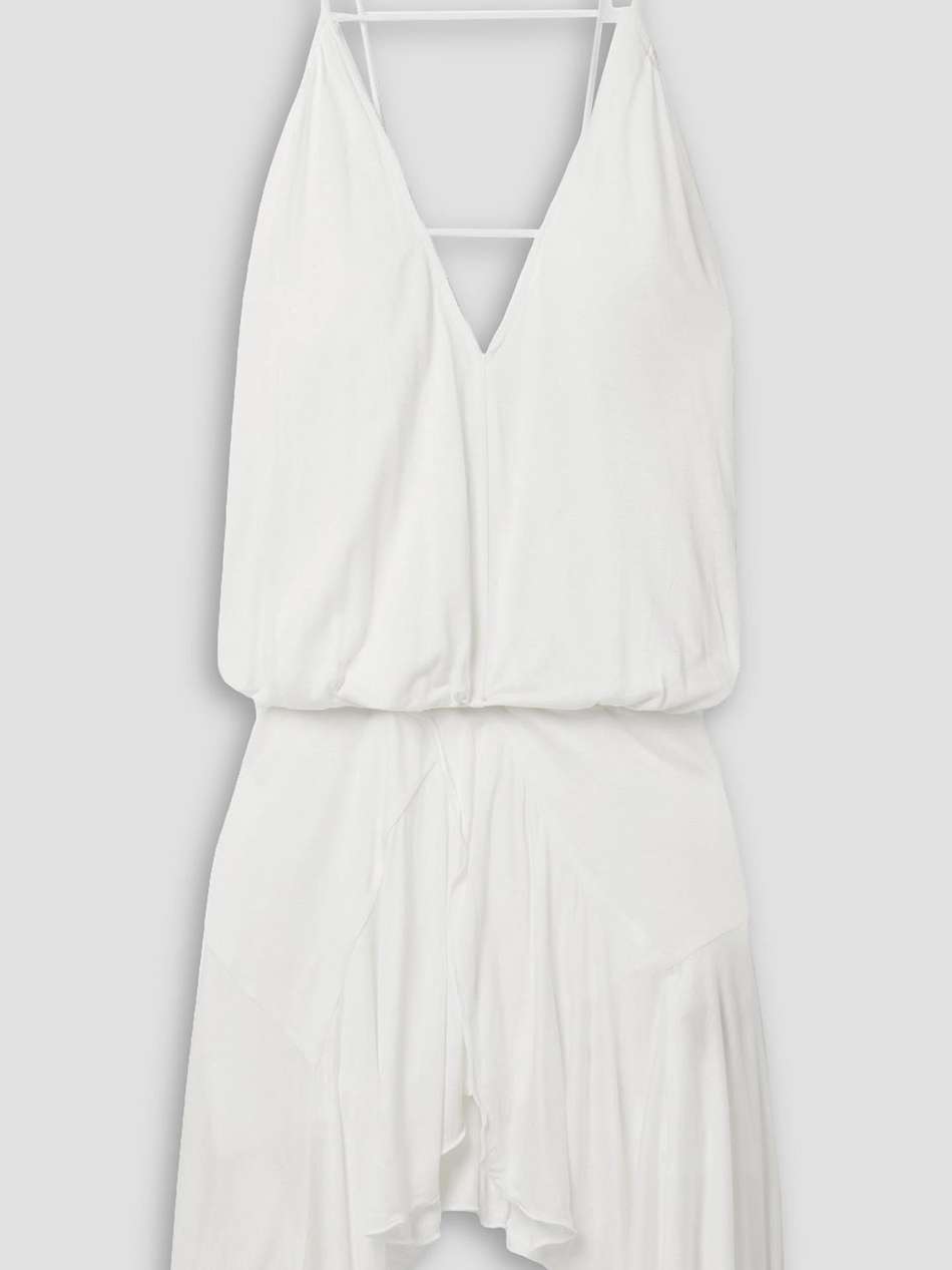 felicia asymmetric jersey mini dress