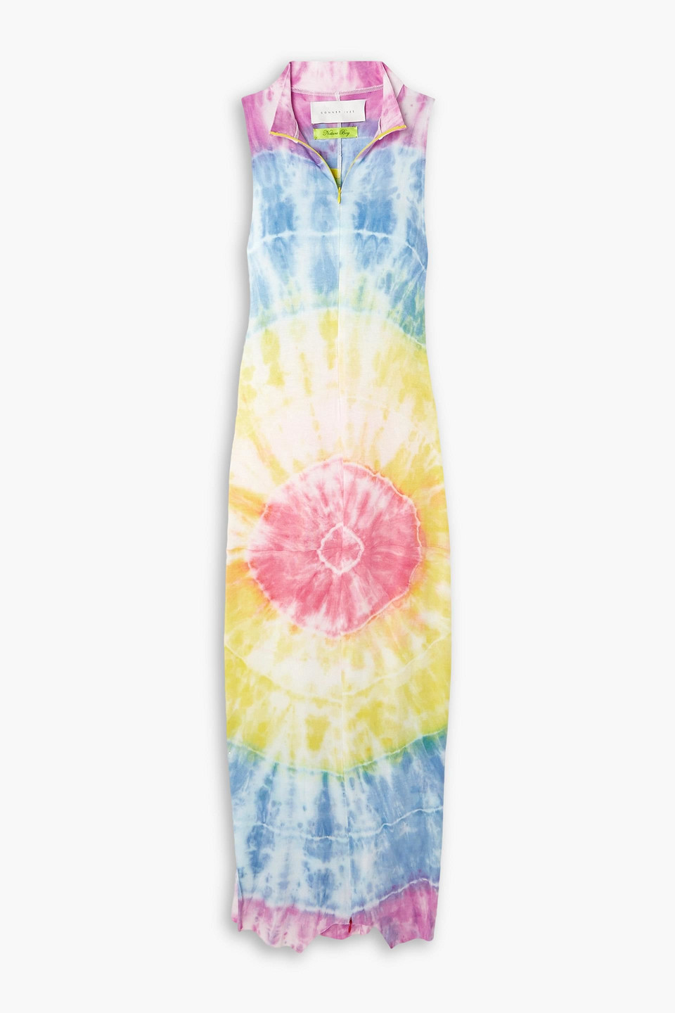 Conner Ives Bike Tie-dyed Cotton-jersey Midi Dress In Multicolor