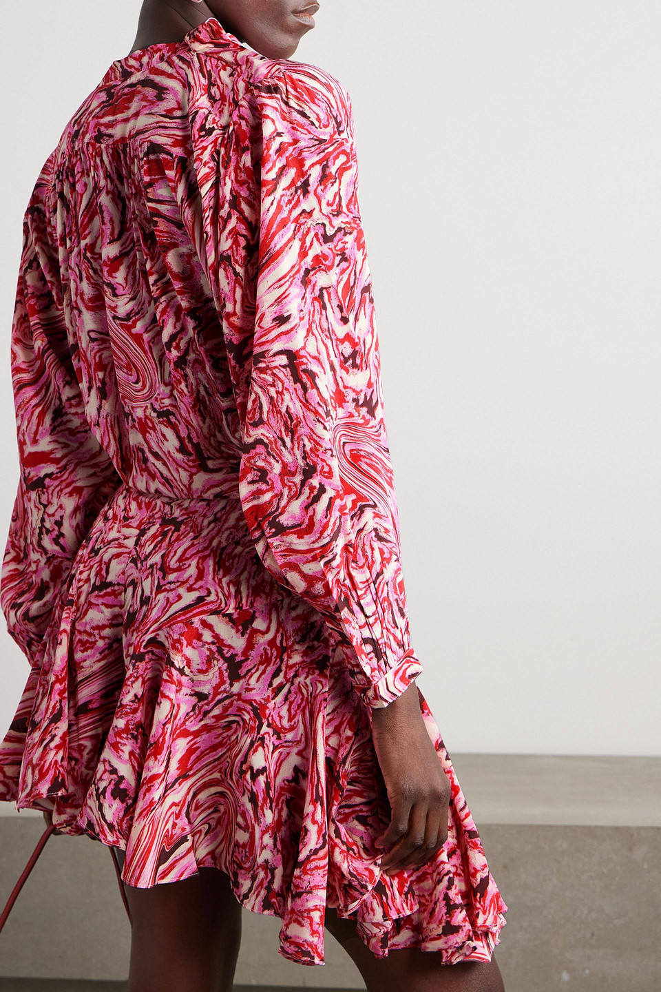 Isabel Marant Woman Mini Dress Fuchsia Size 4 Silk In Fuchsiafarben