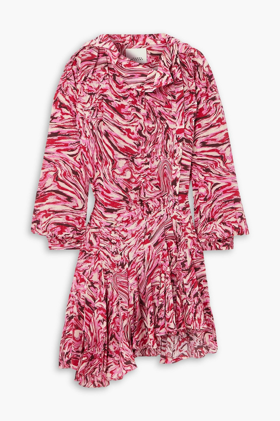 Isabel Marant Woman Mini Dress Fuchsia Size 4 Silk In Fuchsiafarben