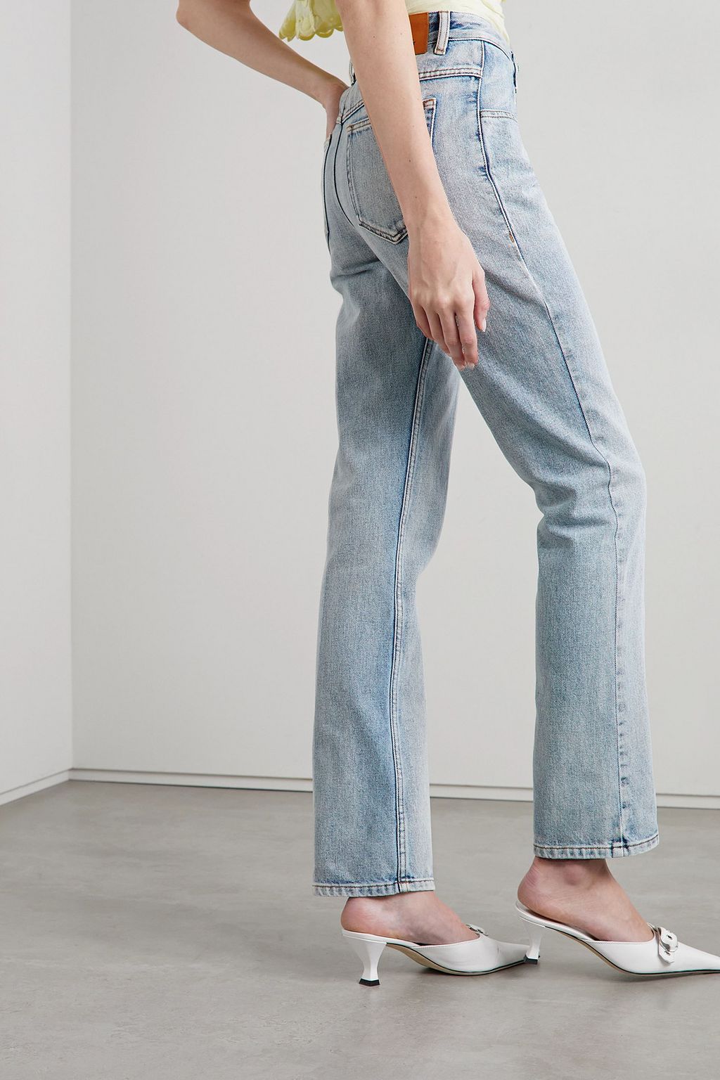 ISABEL MARANT جينز Laora بأرجل ضيّقة وخصر متوسط الارتفاع