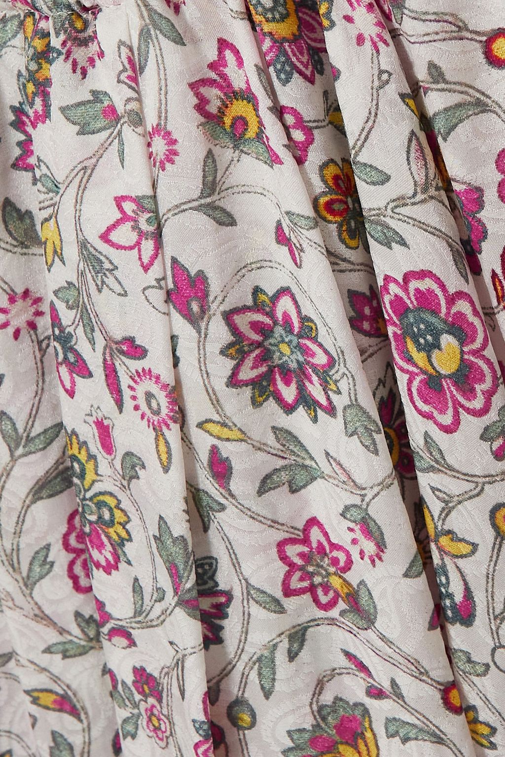 ISABEL MARANT Lokeya asymmetric floral-print jacquard dress
