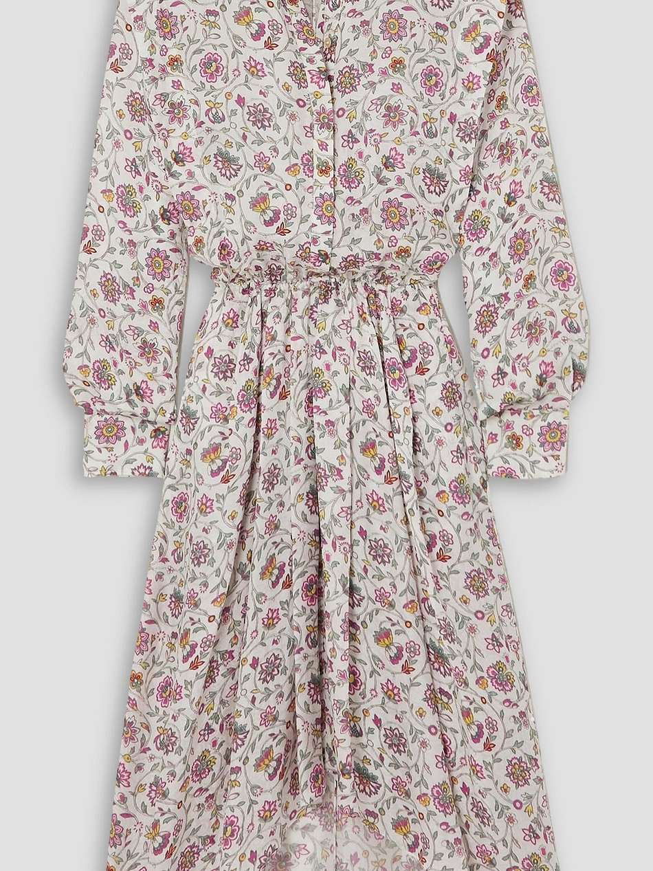 lokeya asymmetric floral-print jacquard dress