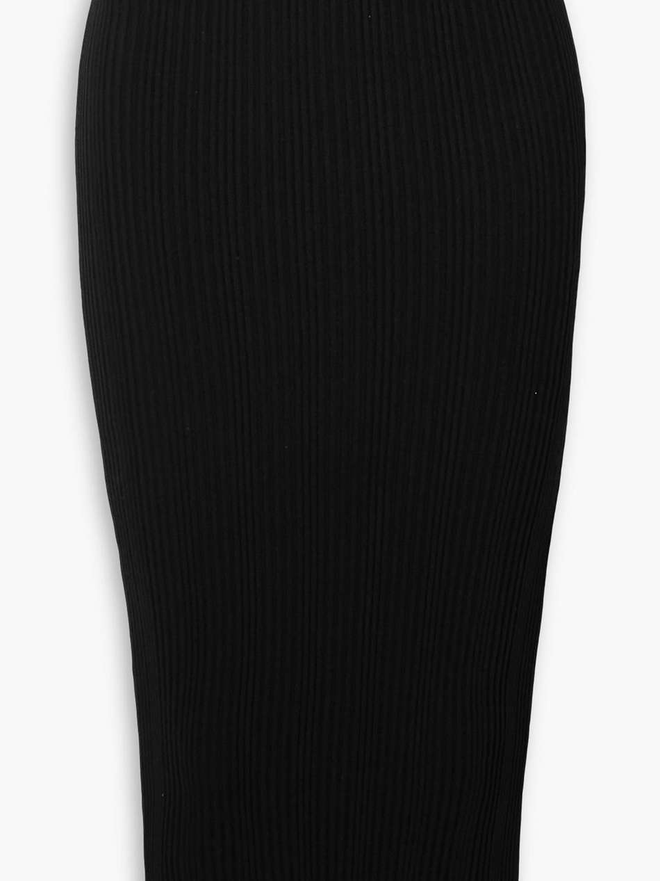 ribbed-knit midi skirt
