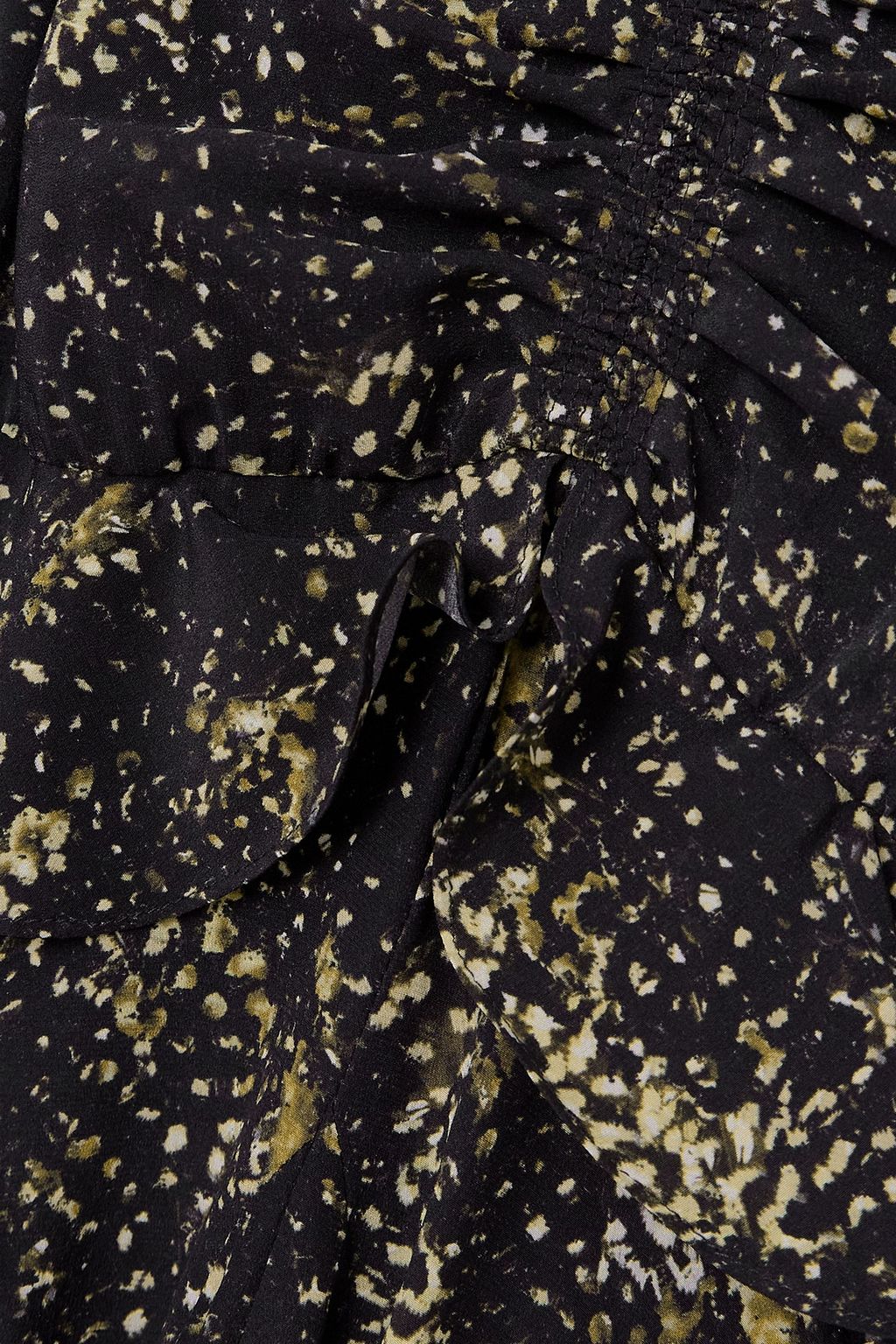 ISABEL MARANT 우스마라 프린트 스트레치 실크 미니 드레스