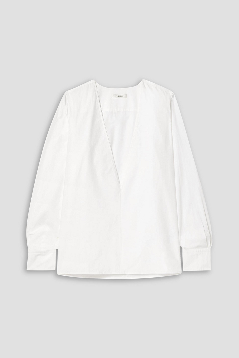 Interior The Elle Cotton-poplin Tunic In White
