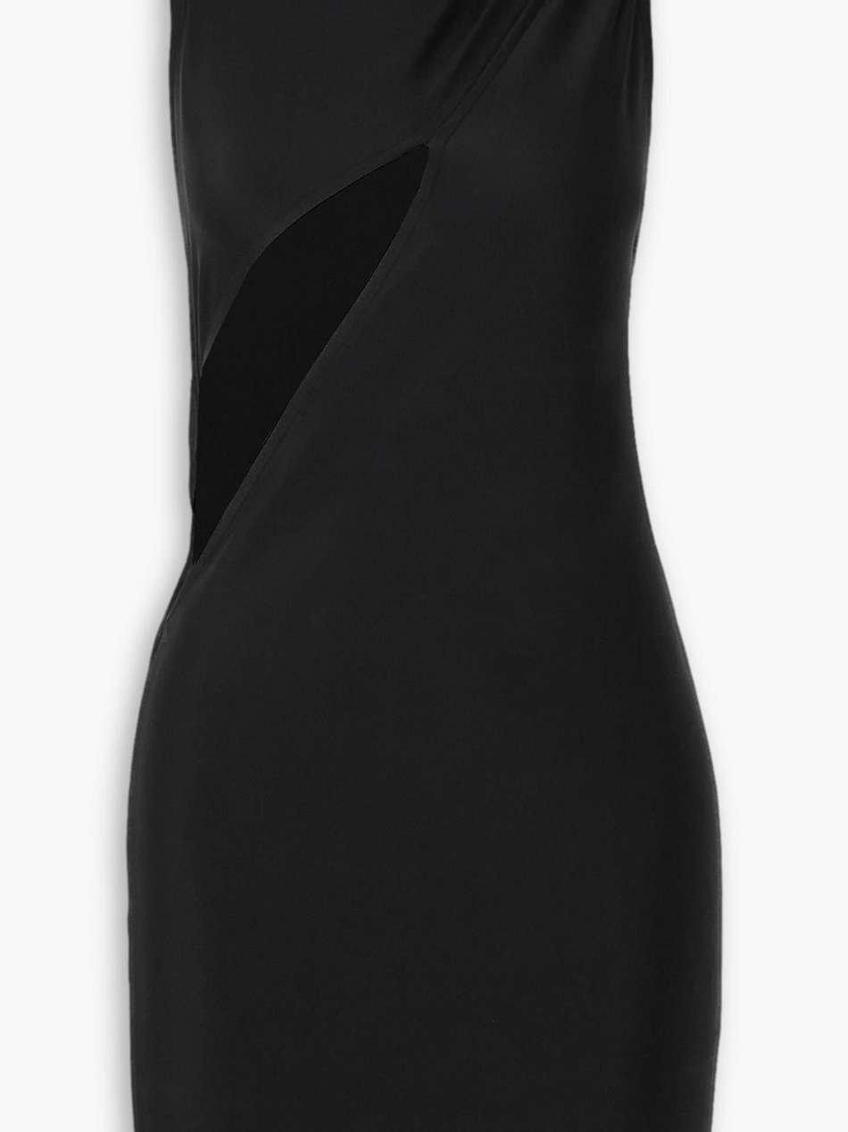 cutout twisted stretch-jersey mini dress