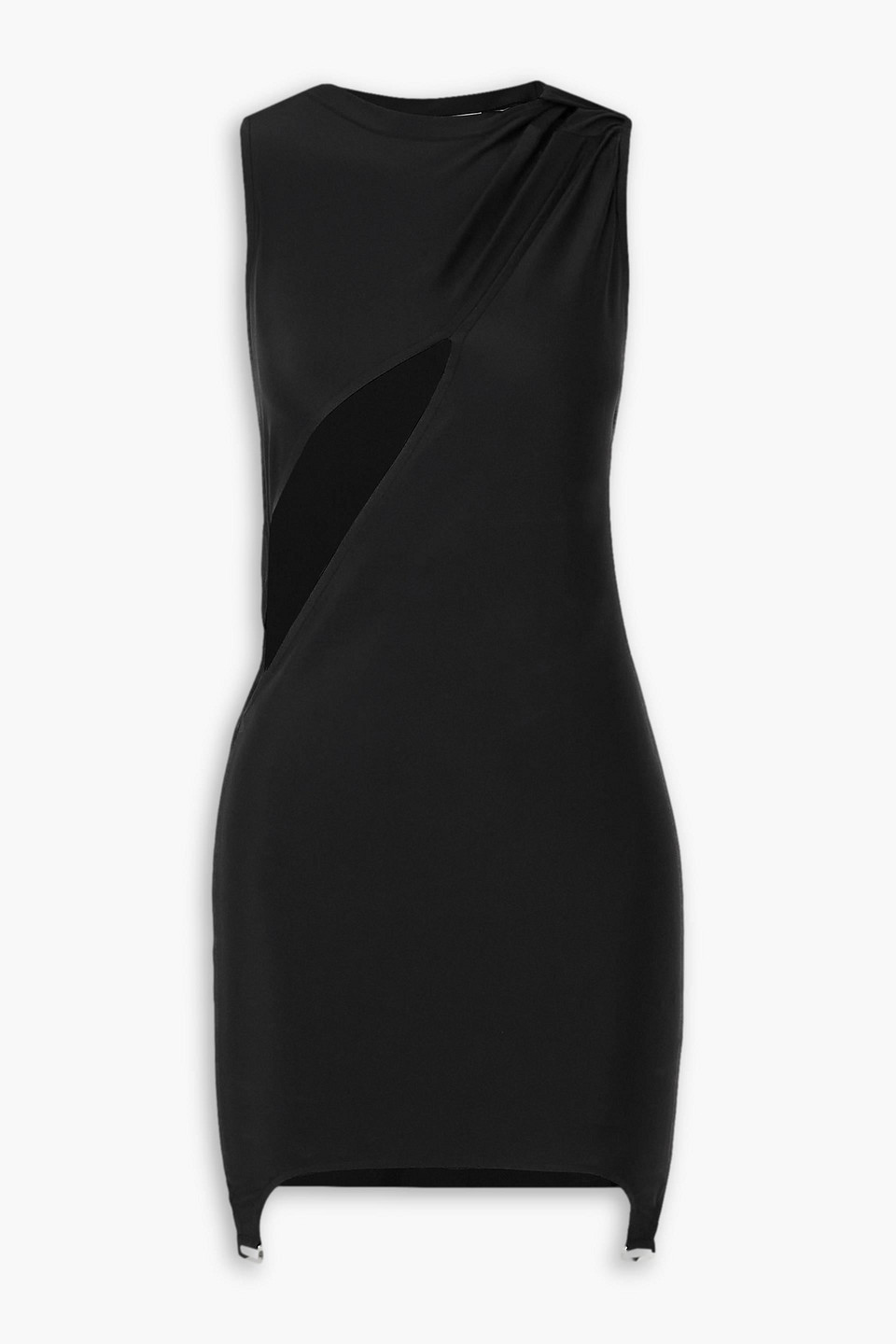 Courrèges Crepe Jersey Mini Lingerie Dress In Black