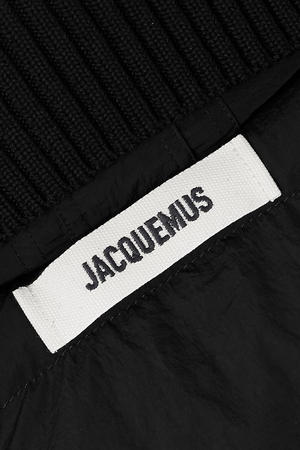 JACQUEMUS Caraco layered ribbed-knit and quilted shell jacket