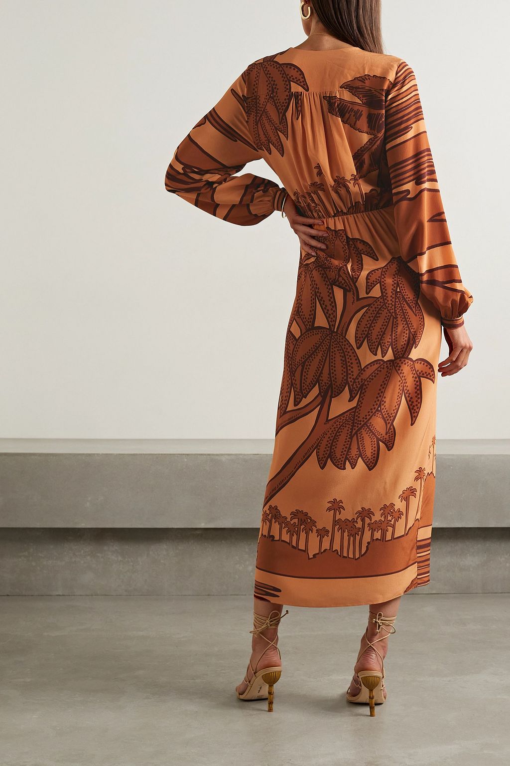 JOHANNA ORTIZ Sociedades Antiguas printed silk crepe de chine midi wrap dress