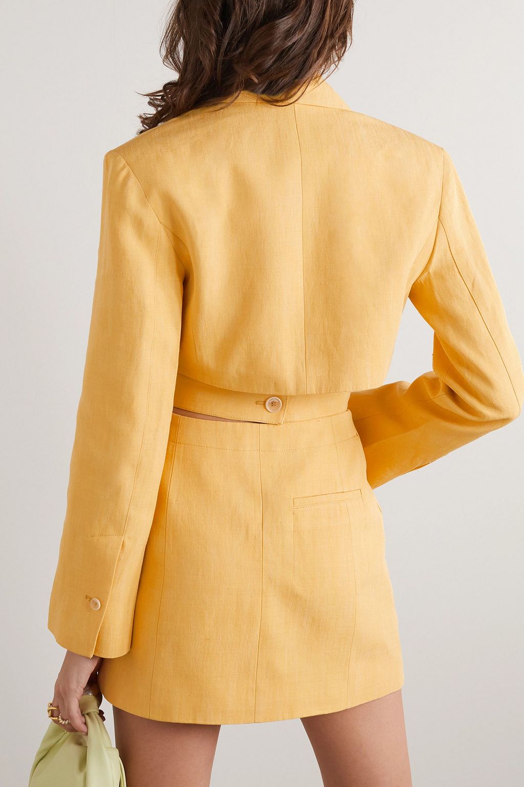 JACQUEMUS Cutout linen-blend mini dress