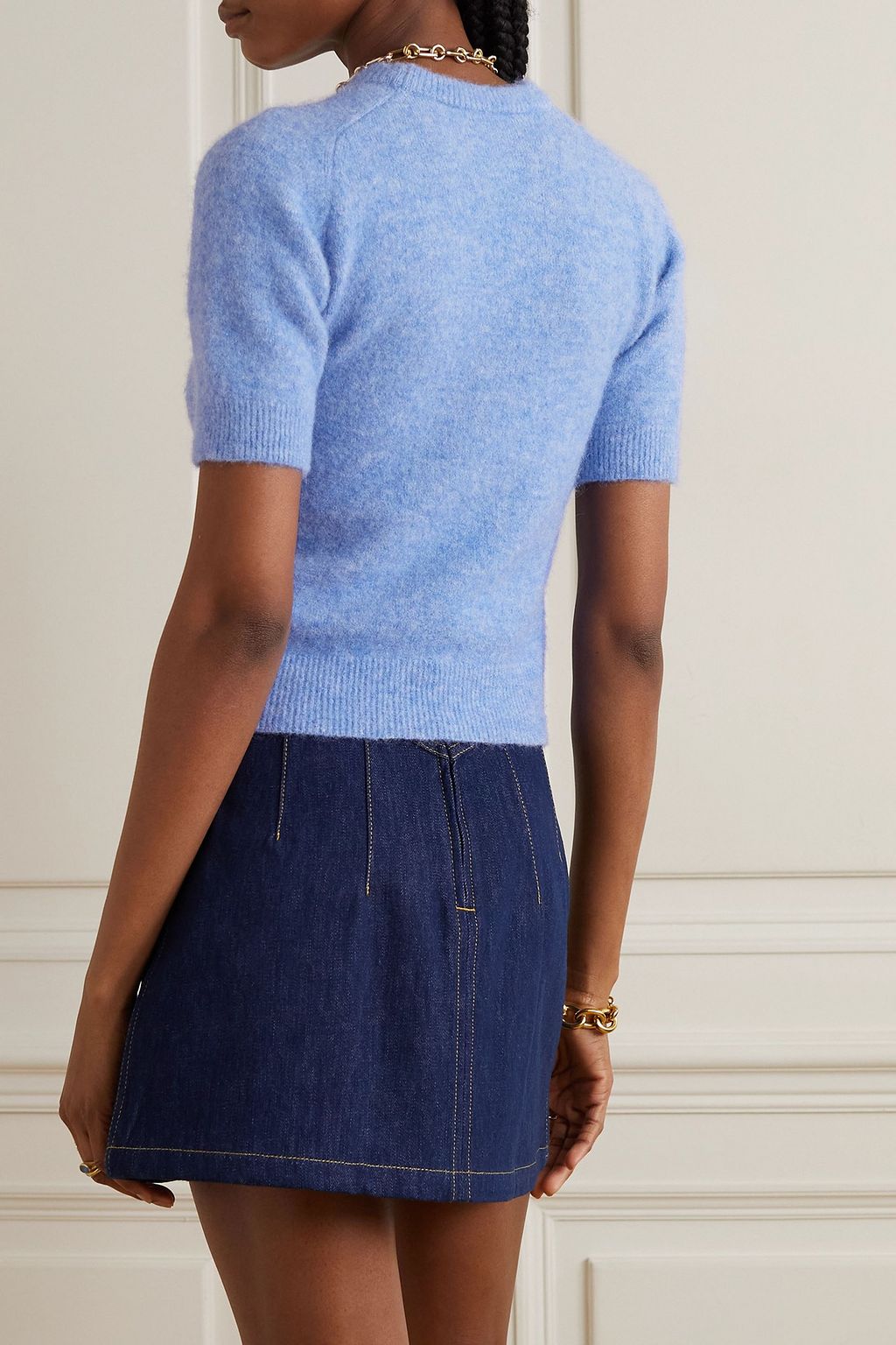 PATOU Intarsia alpaca-blend top
