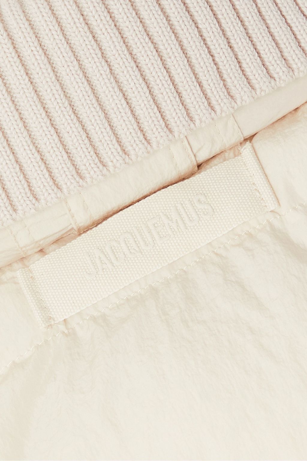 JACQUEMUS Caraco layered ribbed-knit and quilted shell jacket