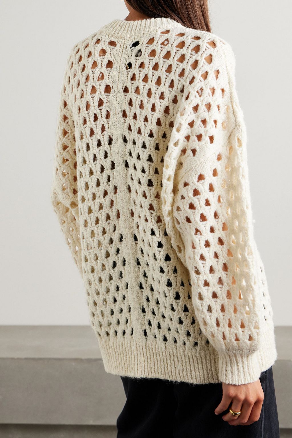 ISABEL MARANT 테인 오픈니트 알파카 혼방 스웨터