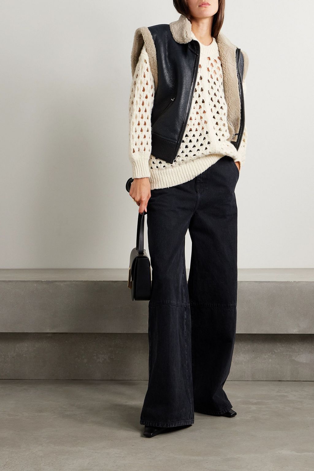 ISABEL MARANT 테인 오픈니트 알파카 혼방 스웨터