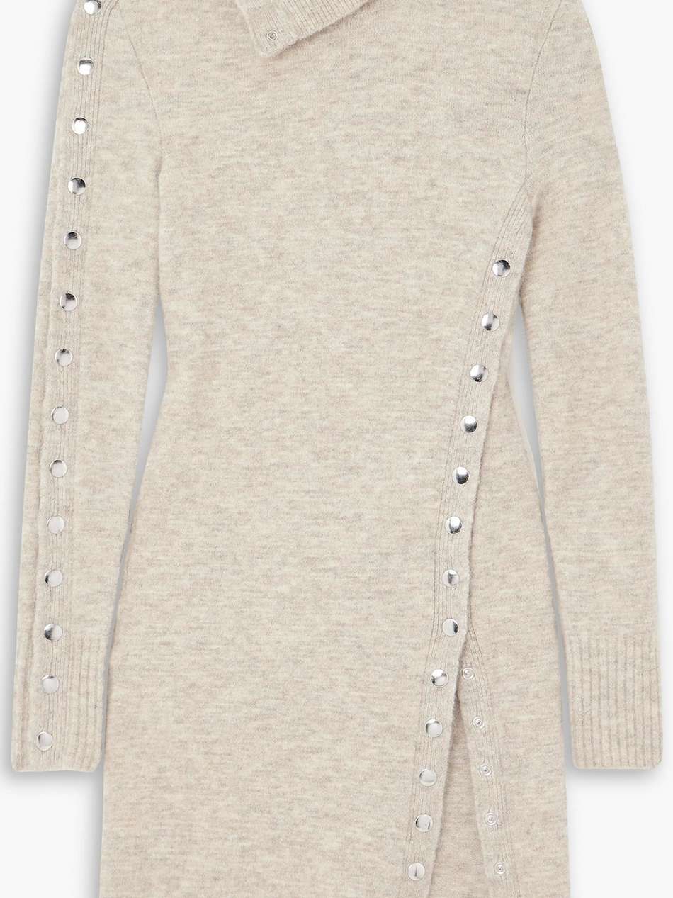 marina embellished knitted mini dress