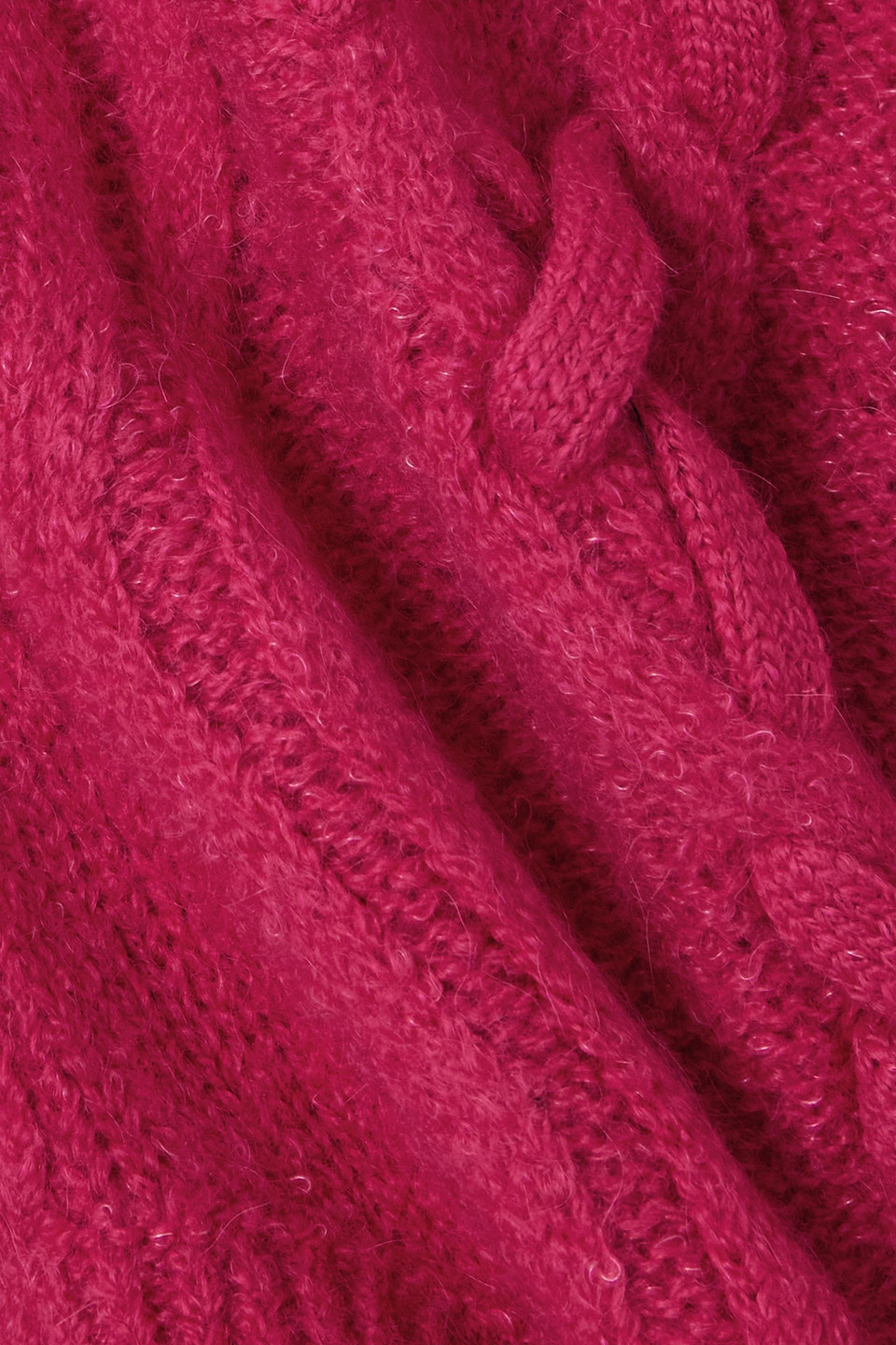 Isabel Marant Elvy Cable-knit Alpaca-blend Sweater In Fuchsiafarben