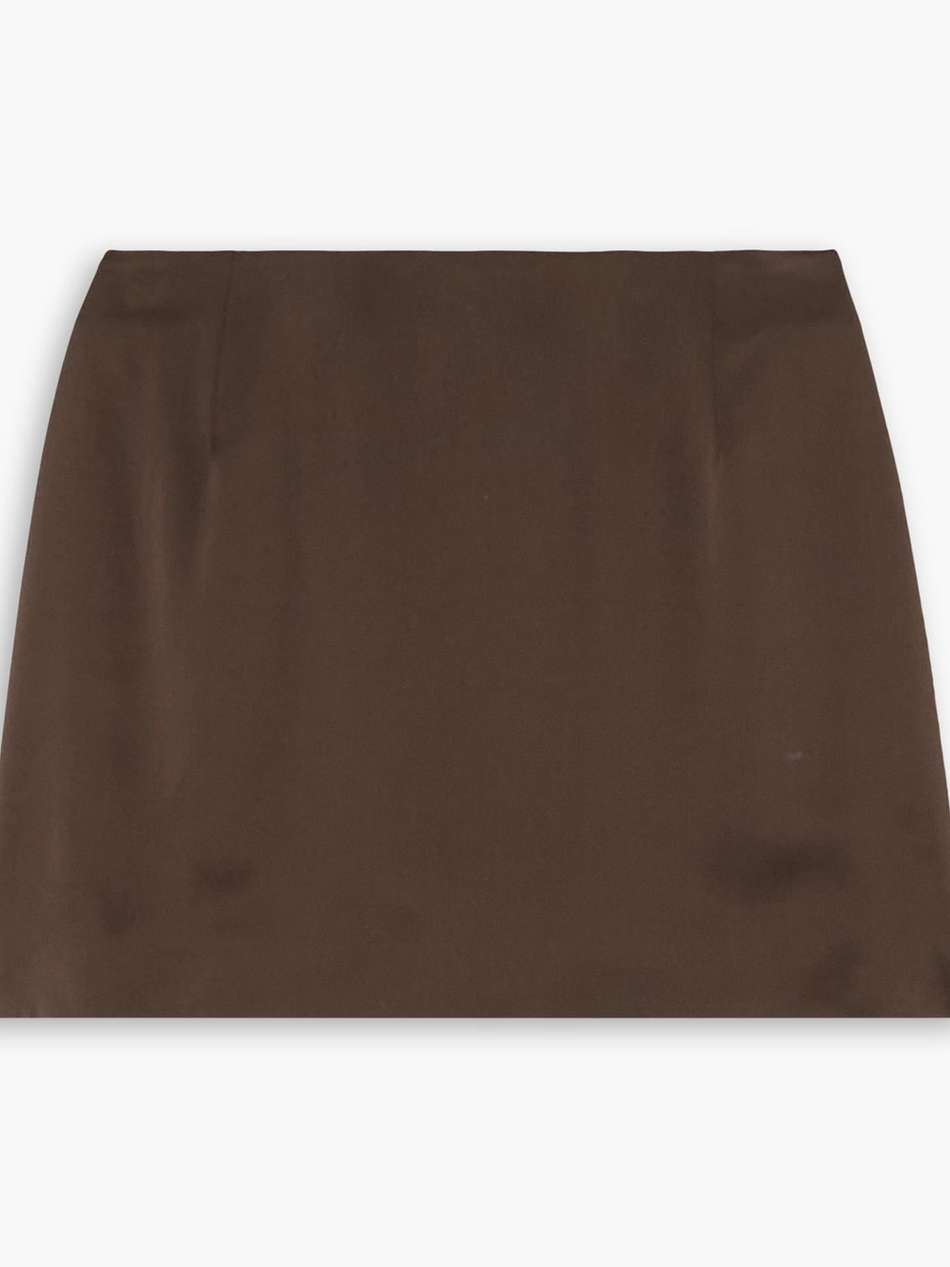 silk-charmeuse mini skirt