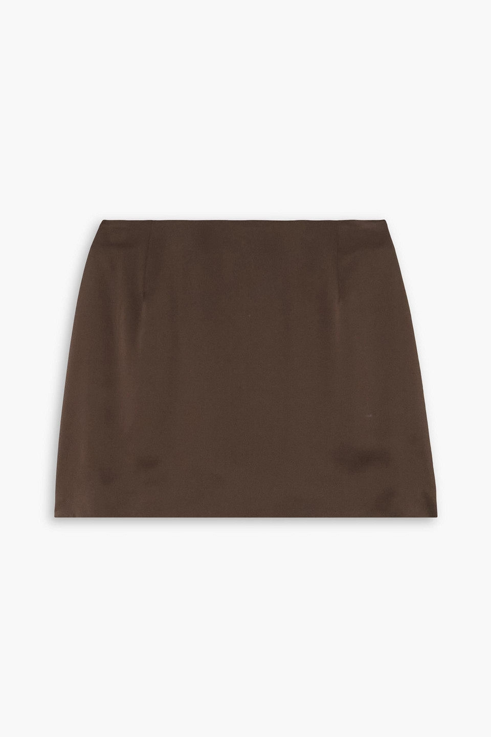 Peter Do Silk-charmeuse Mini Skirt In Chocolate