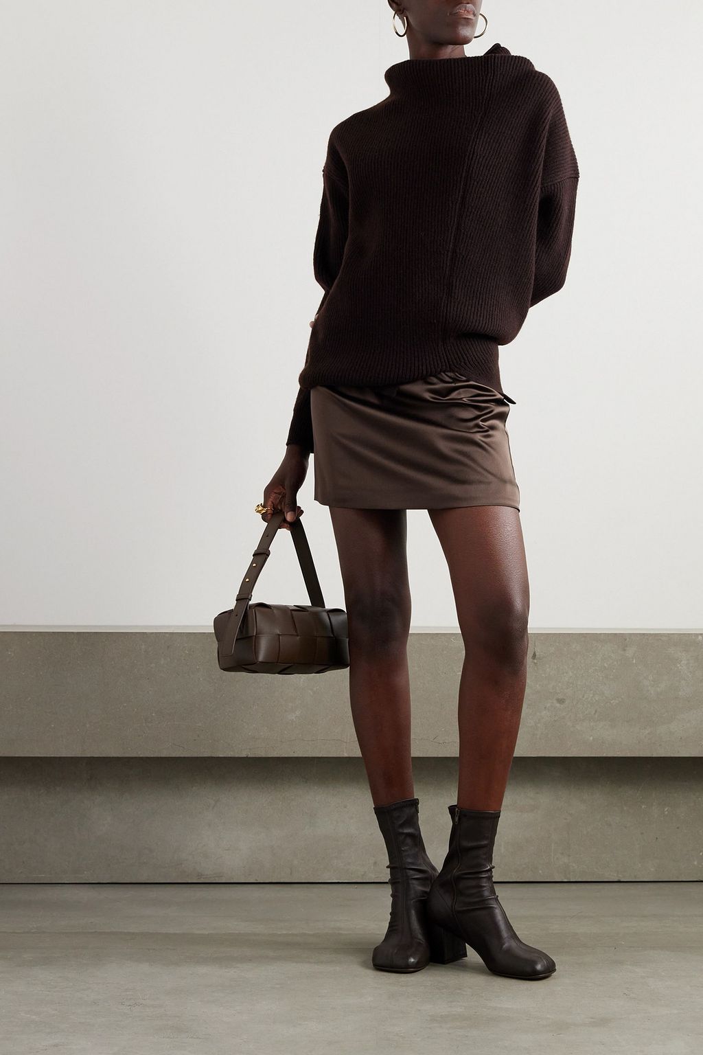 PETER DO Silk-charmeuse mini skirt