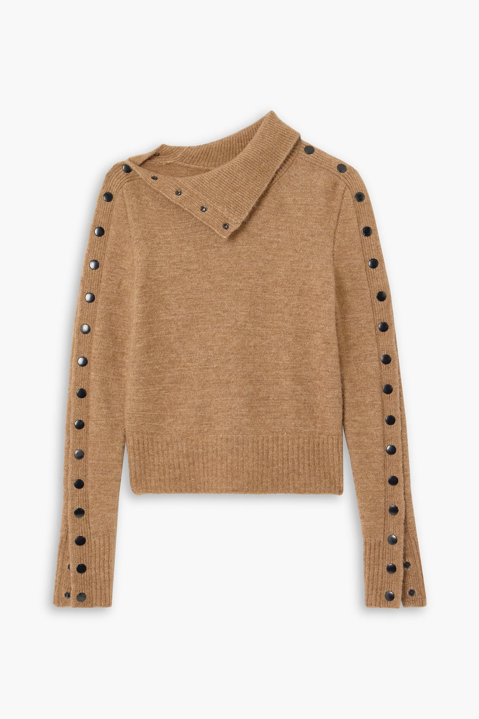 Isabel Marant Malo Convertible Knitted Sweater In Camelfarben