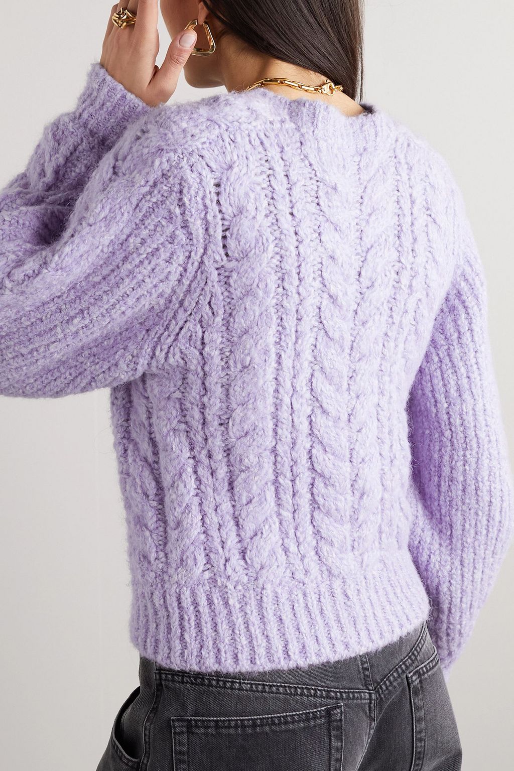 ISABEL MARANT Noelys cutout cable-knit sweater