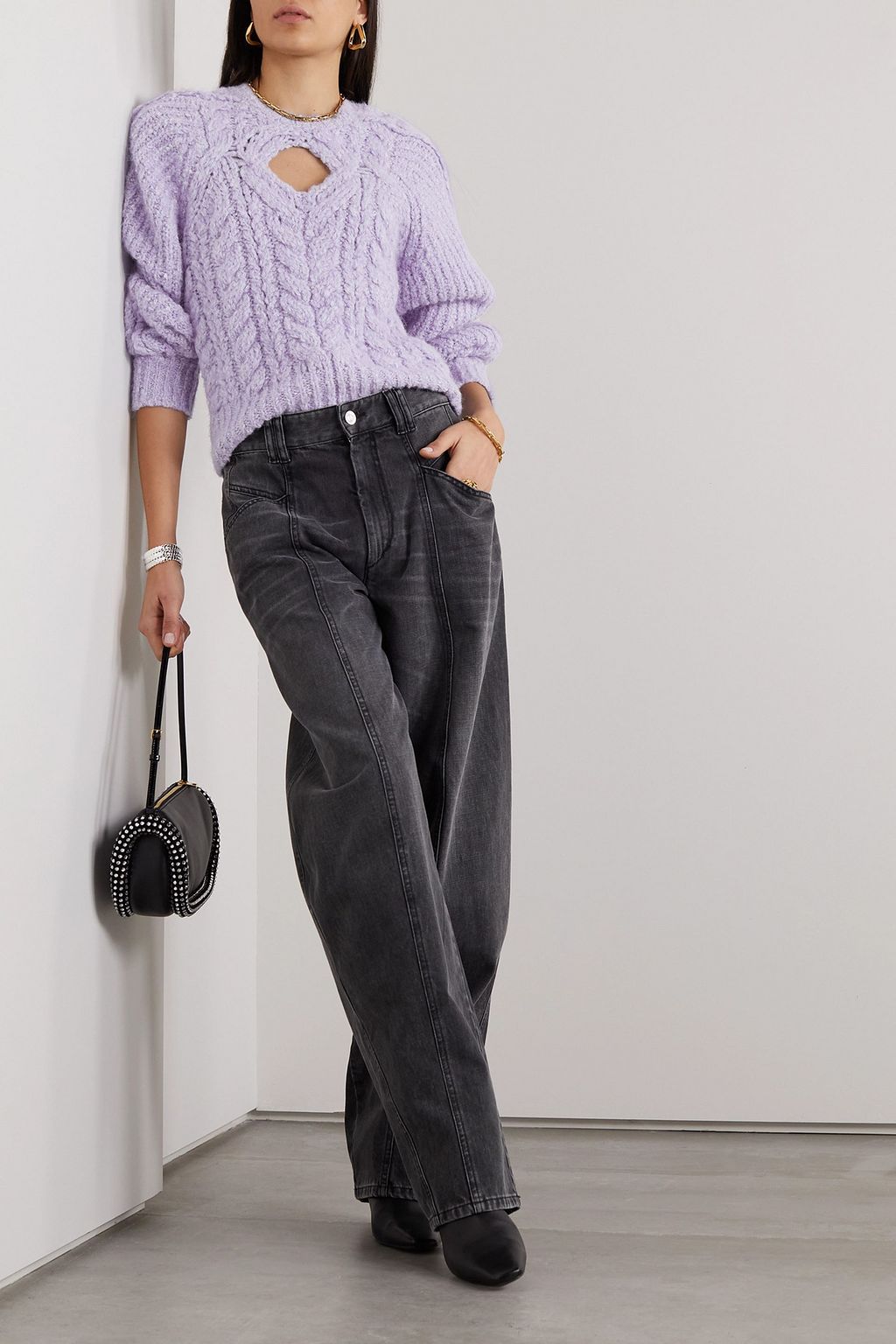 ISABEL MARANT Noelys cutout cable-knit sweater