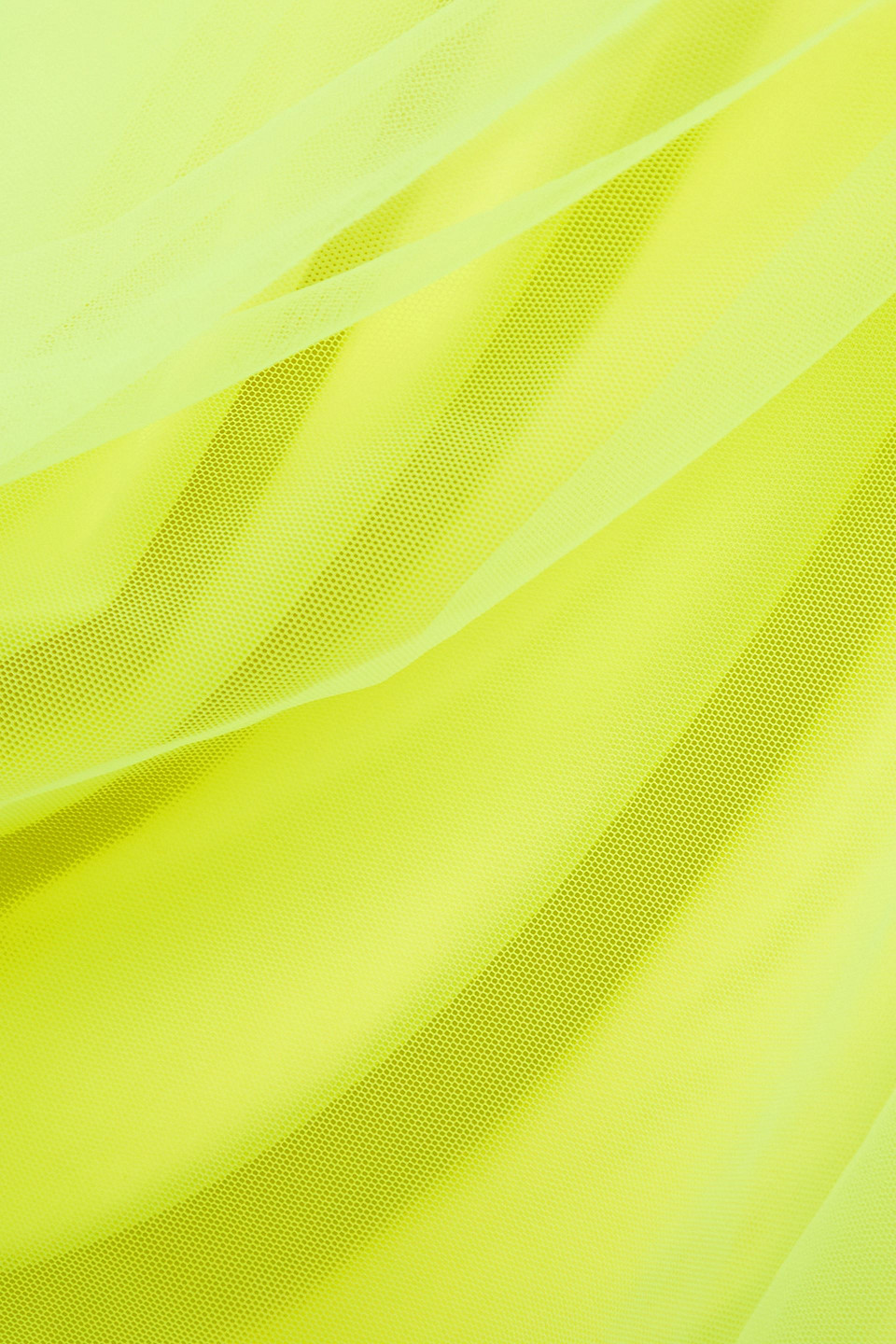 MOLLY GODDARD UMI GATHERED NEON STRETCH-TULLE MAXI DRESS