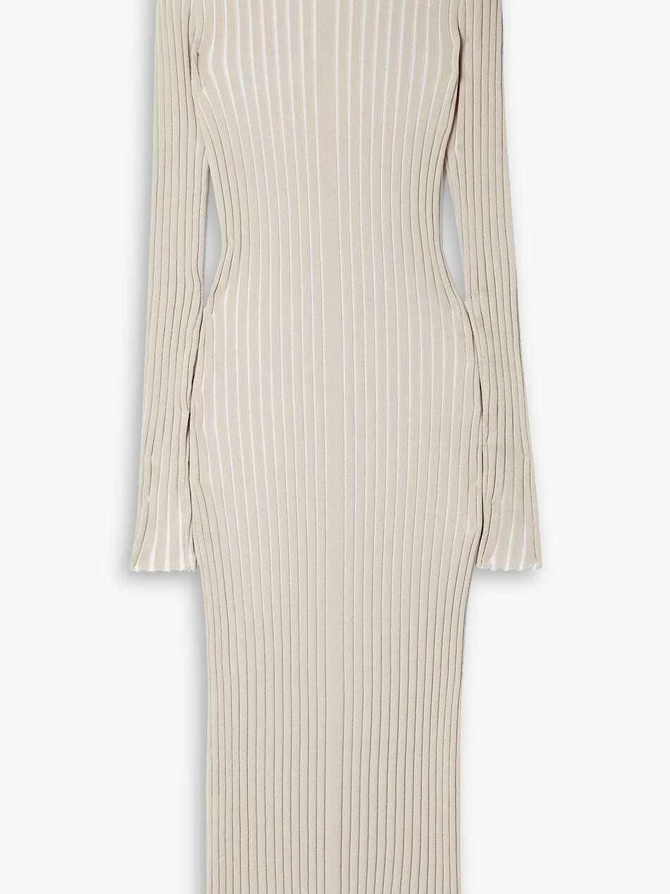 ridley ribbed cotton-blend midi dress