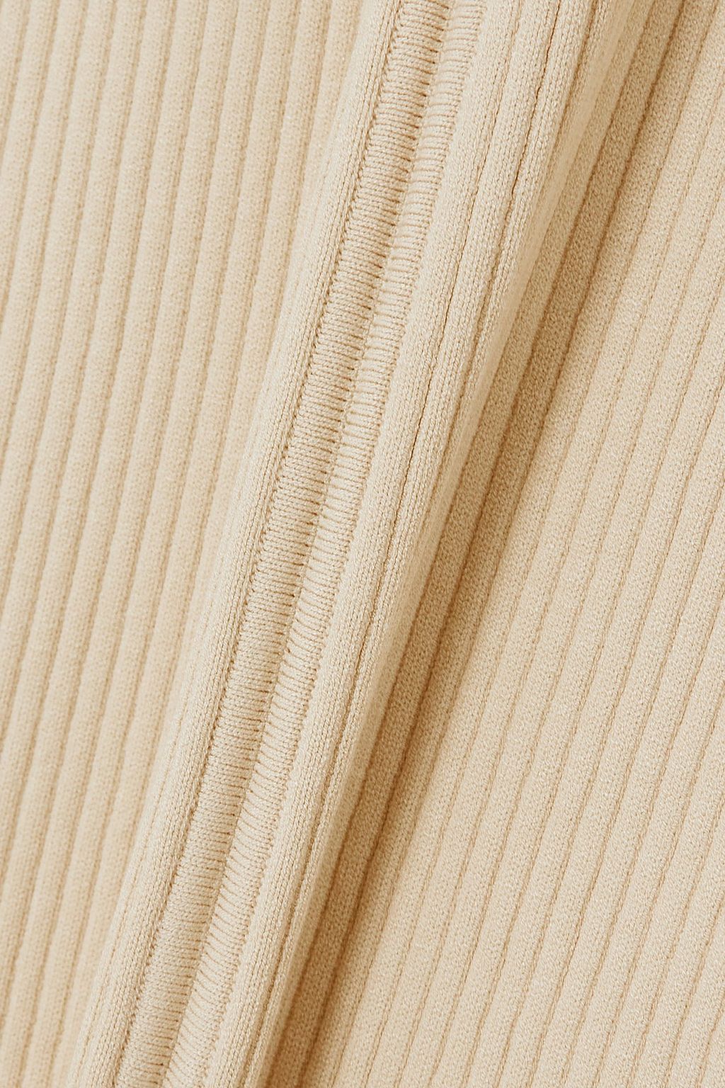 COURREGES Cutout ribbed-knit maxi dress