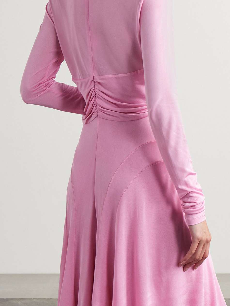 rosema draped stretch-jersey mini dress
