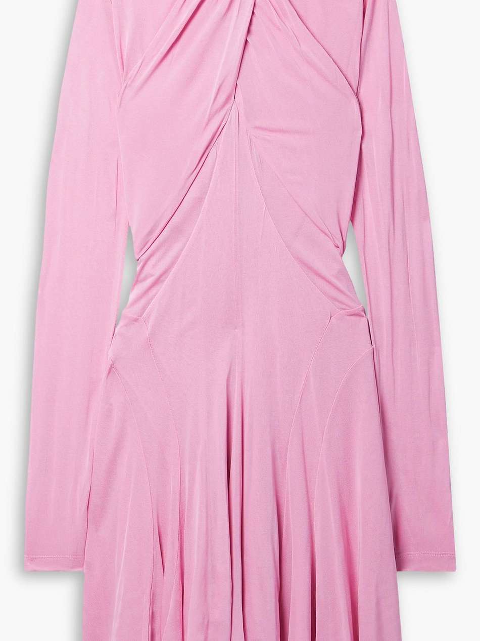rosema draped stretch-jersey mini dress