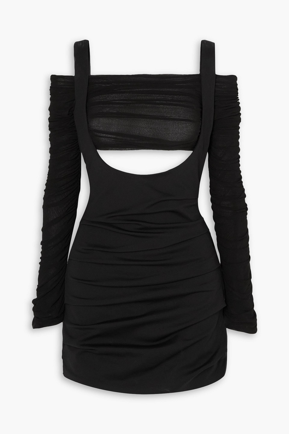 The Frida layered gathered stretch-jersey mini dress