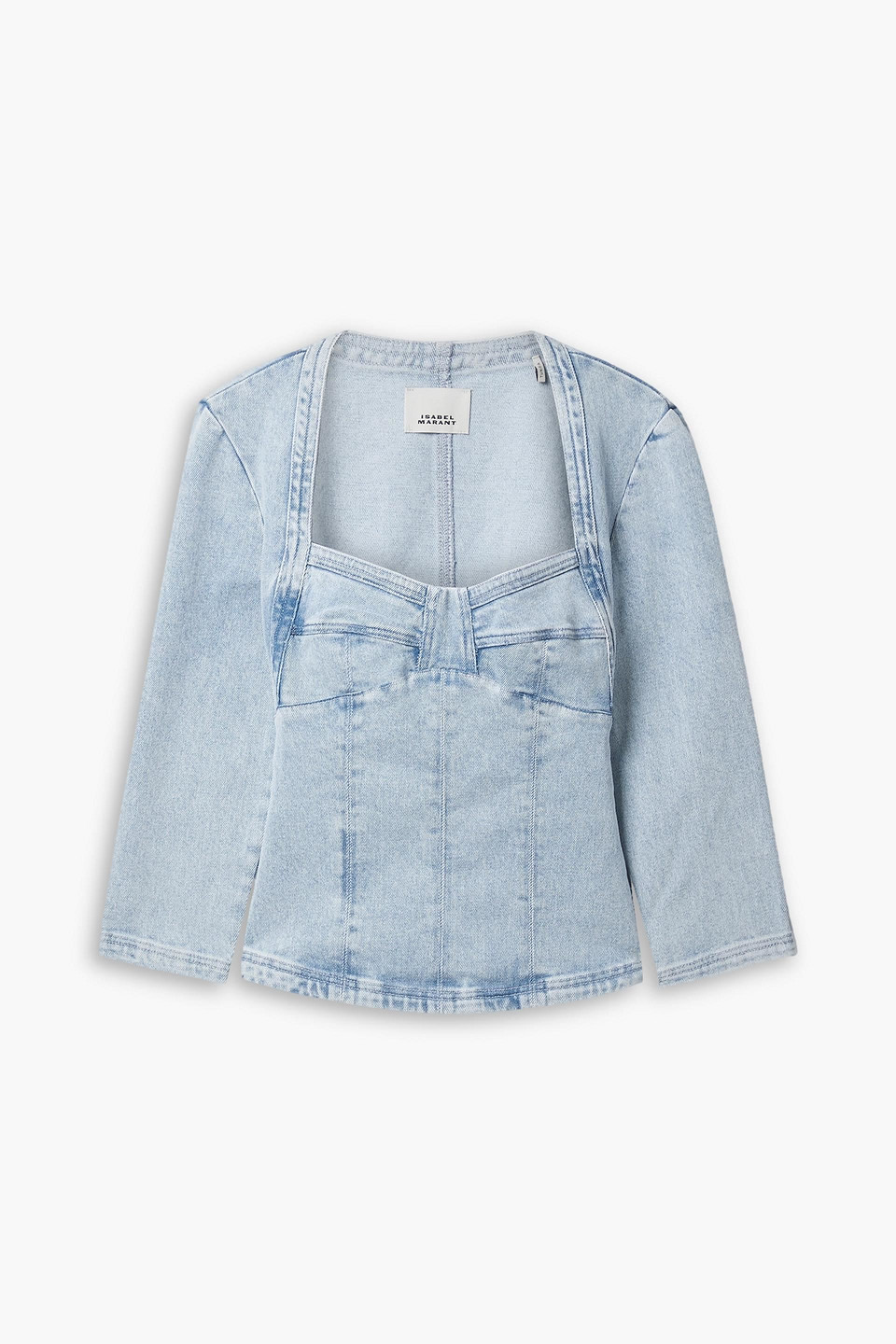 Isabel Marant Vanio Top In Light Denim