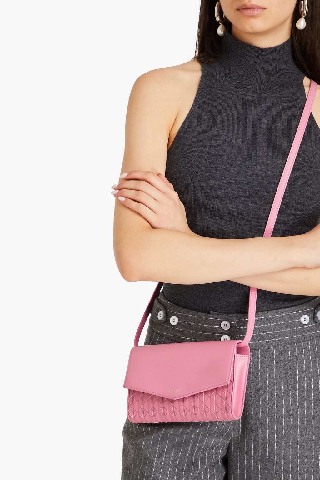 SERAPIAN Mosaico leather envelope clutch