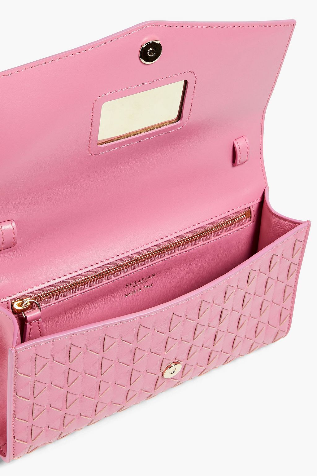 SERAPIAN Mosaico leather envelope clutch