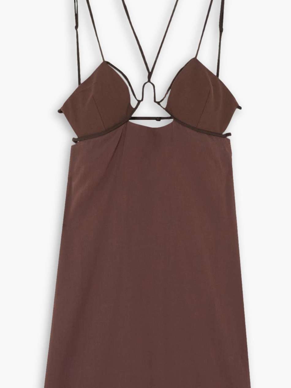 cutout cotton mini dress