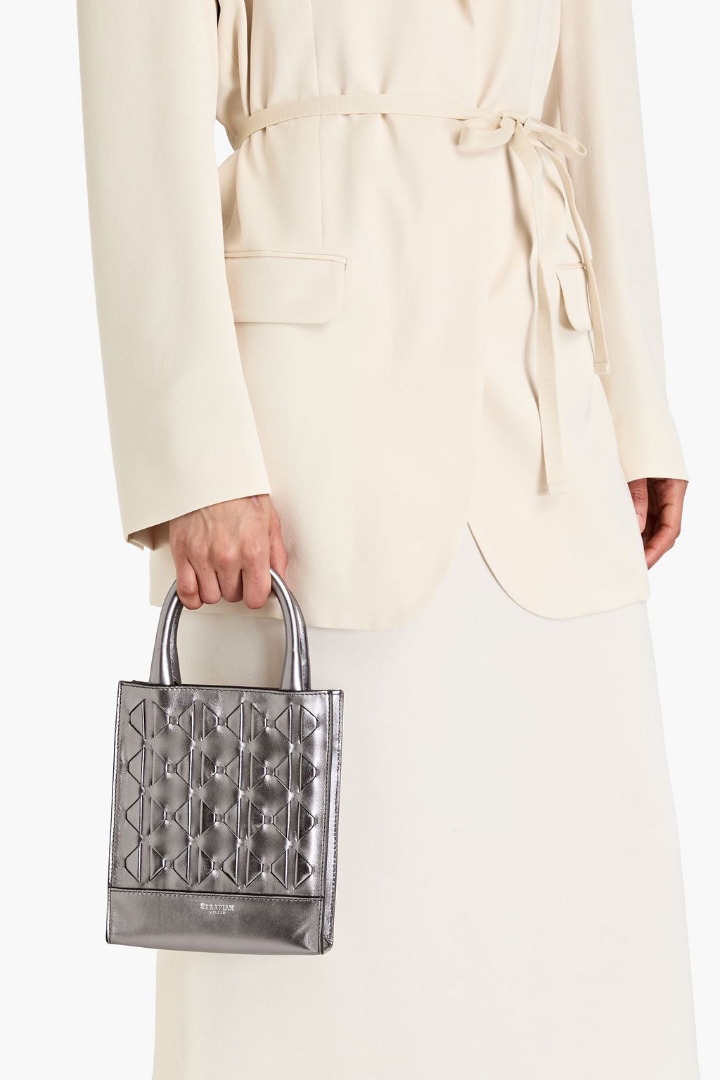 SERAPIAN 1928 mini woven leather tote