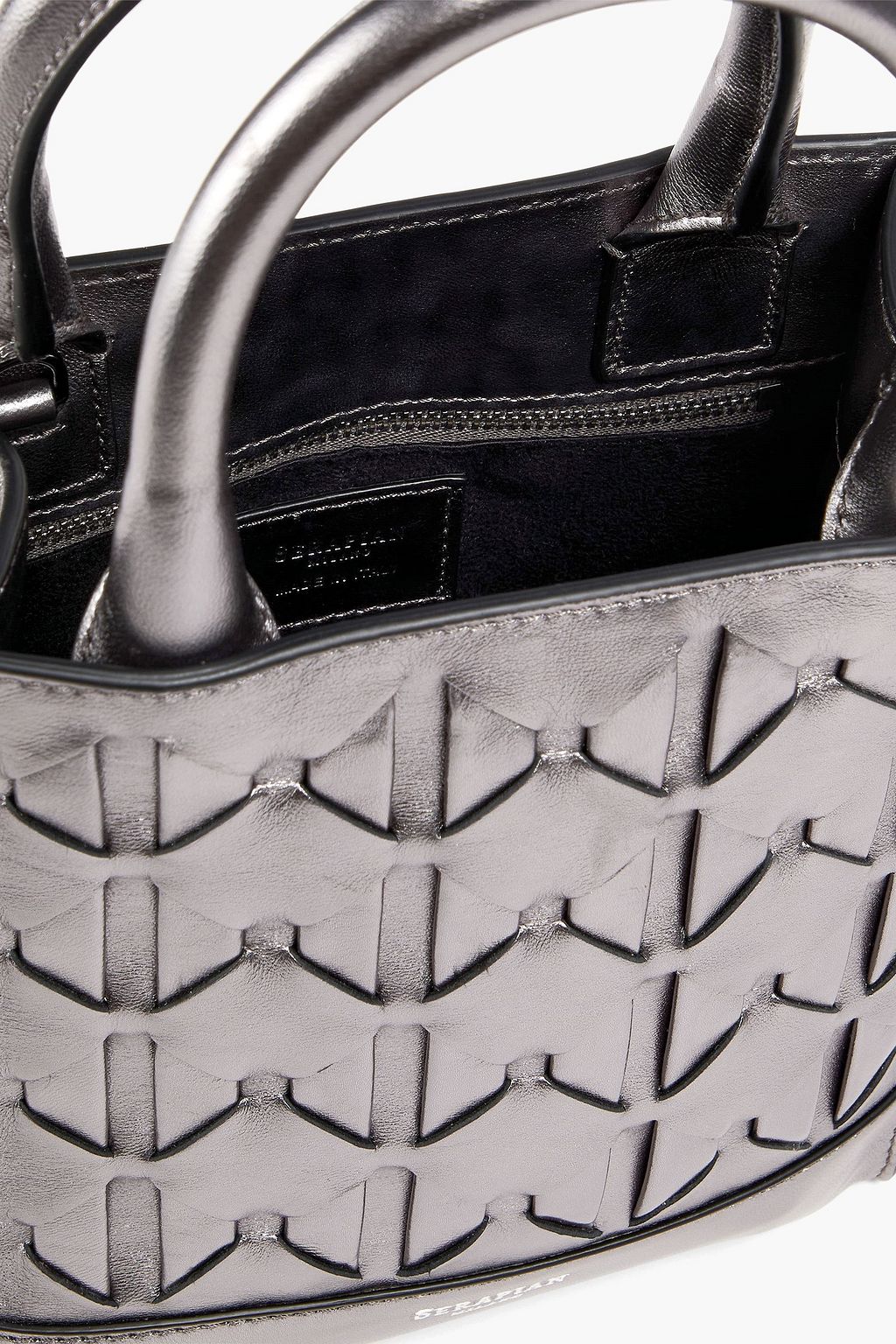 SERAPIAN 1928 mini woven leather tote