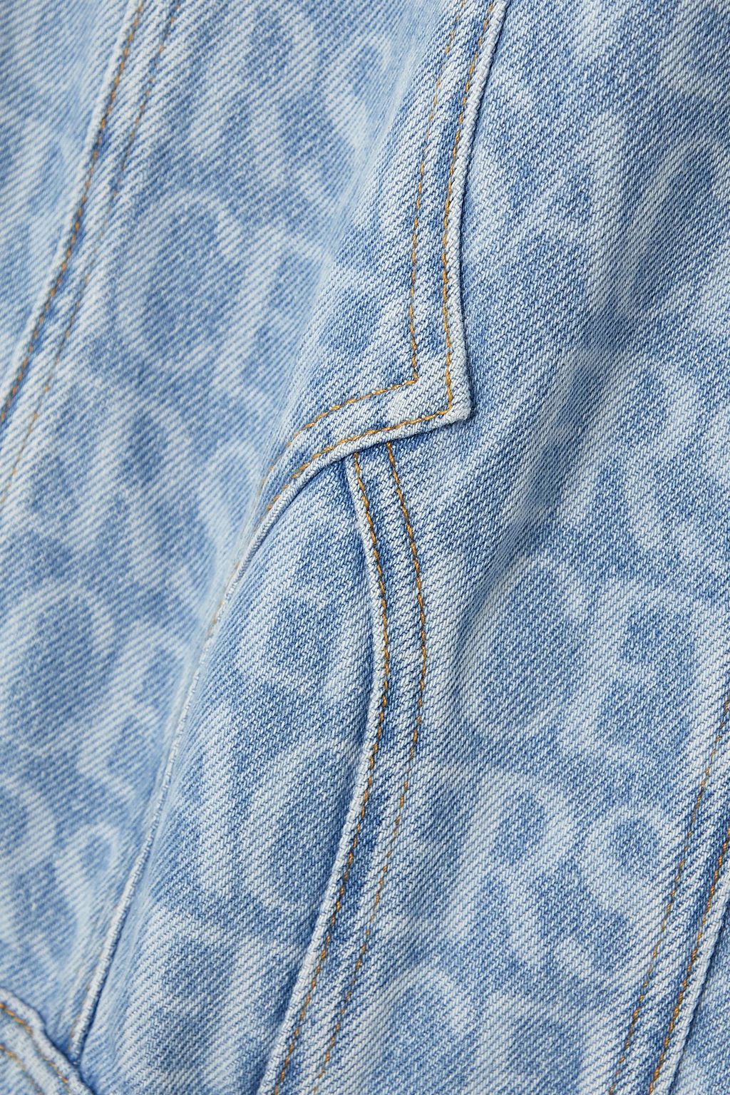 VERSACE + Dua Lipa printed denim mini dress