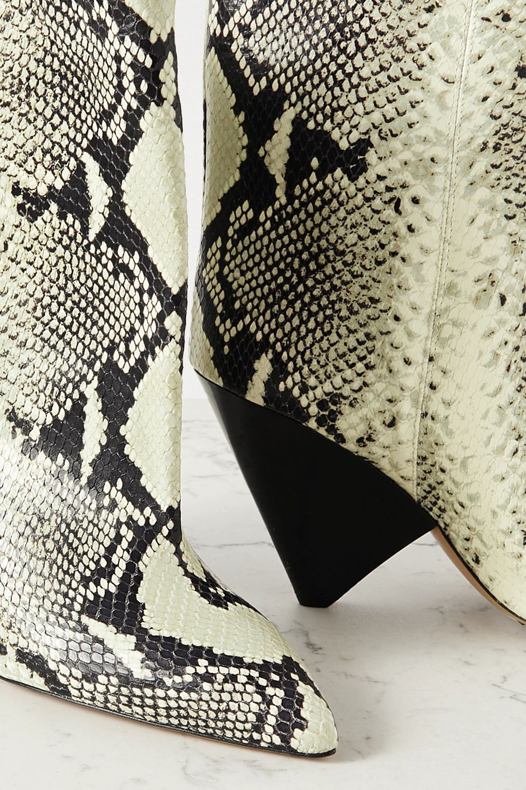 ISABEL MARANT Miyako snake-effect leather ankle boots