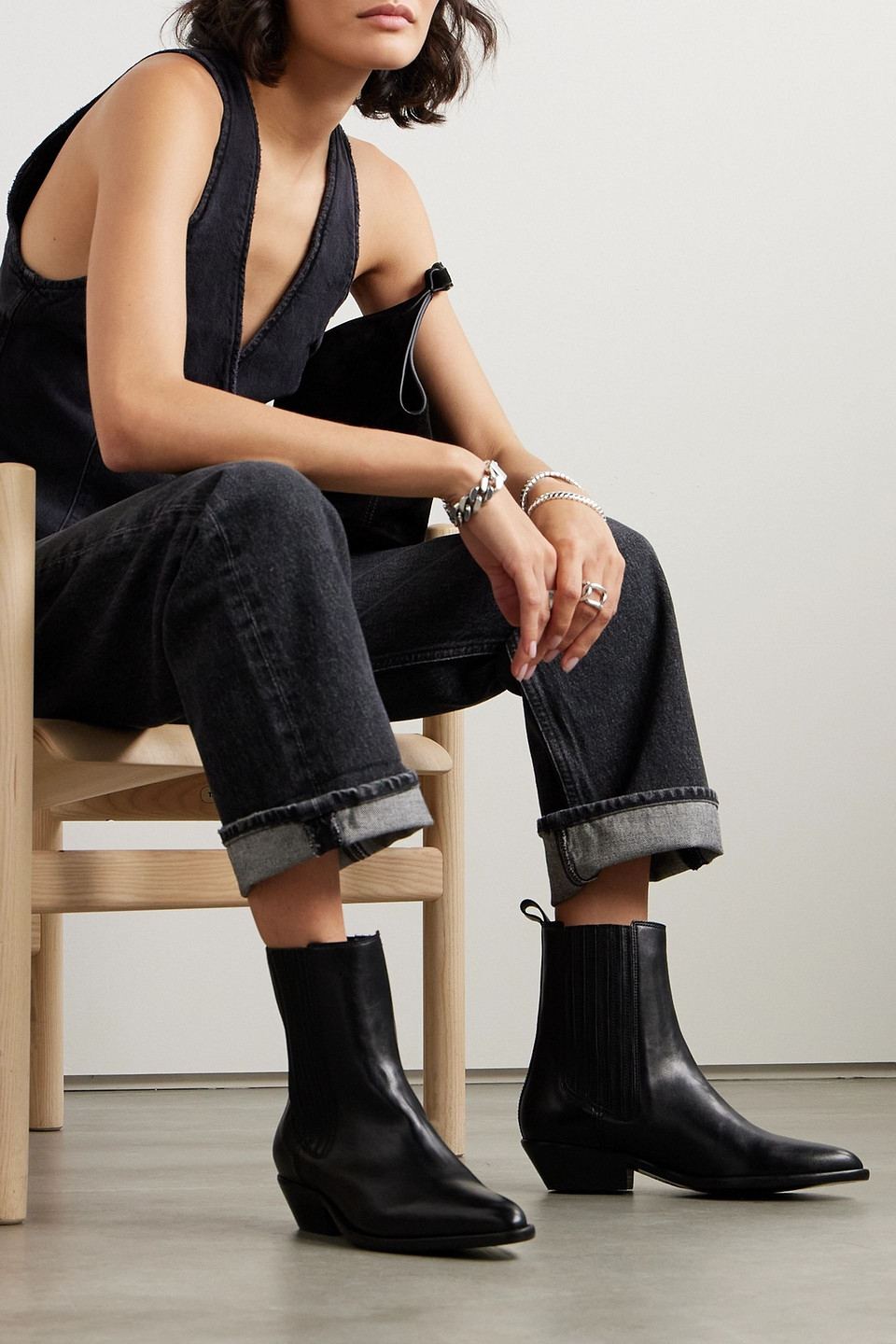ISABEL MARANT DELENA LEATHER ANKLE BOOTS