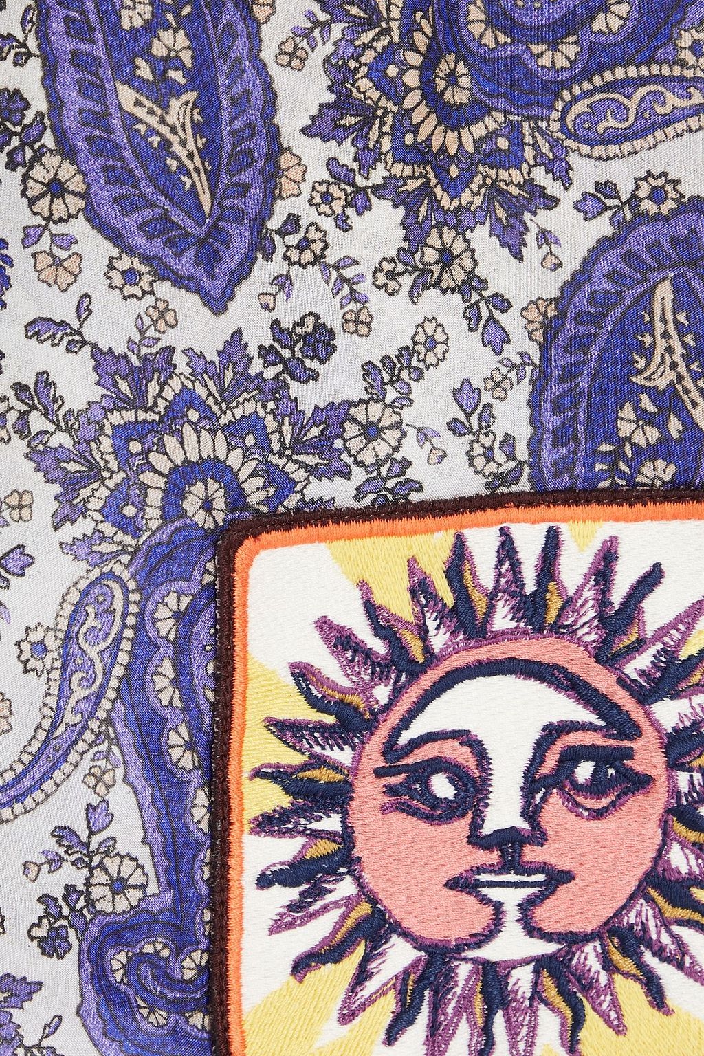 ZIMMERMANN Devi appliquéd paisley-print silk shorts
