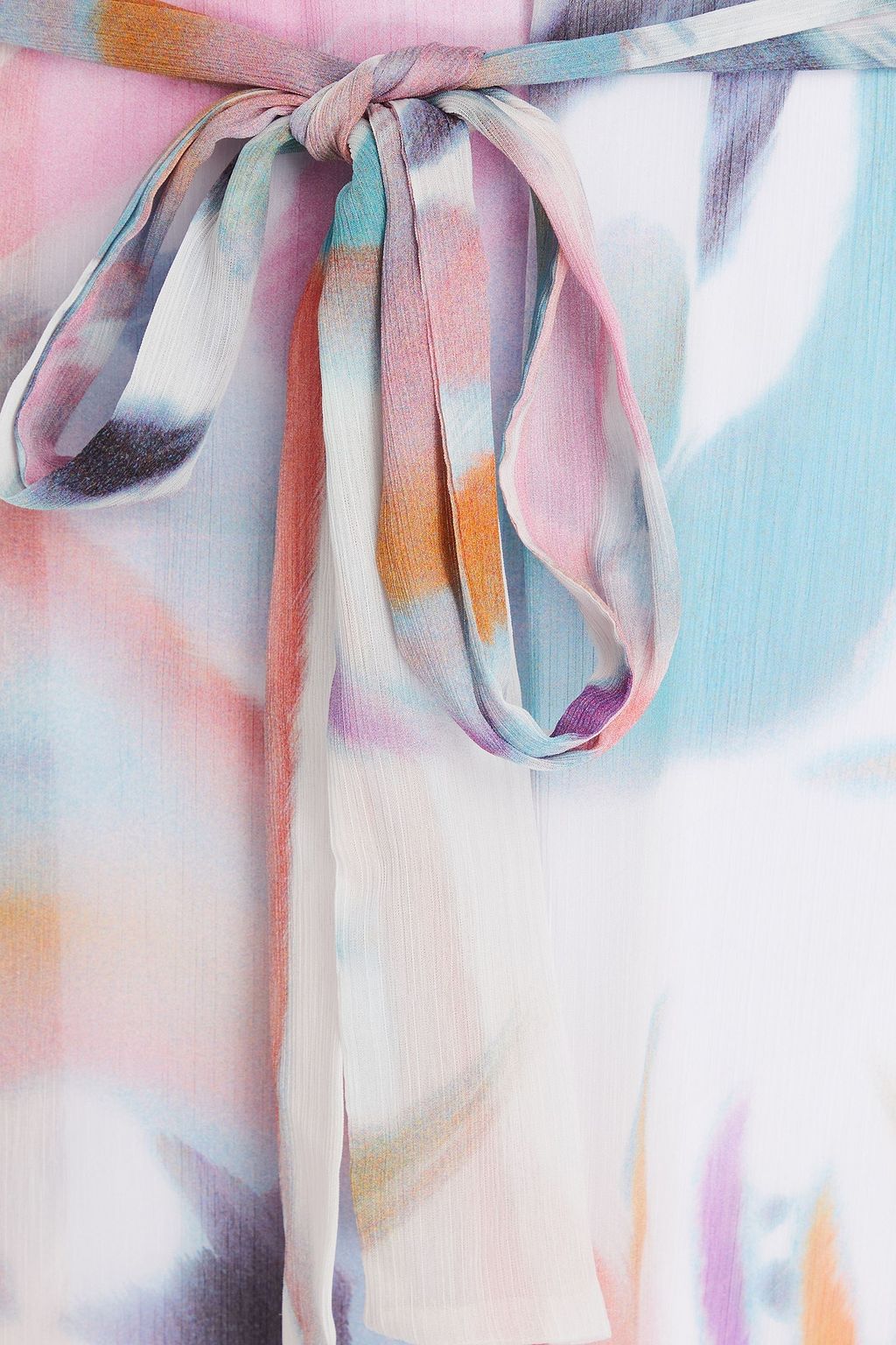 ETRO Belted printed voile maxi dress