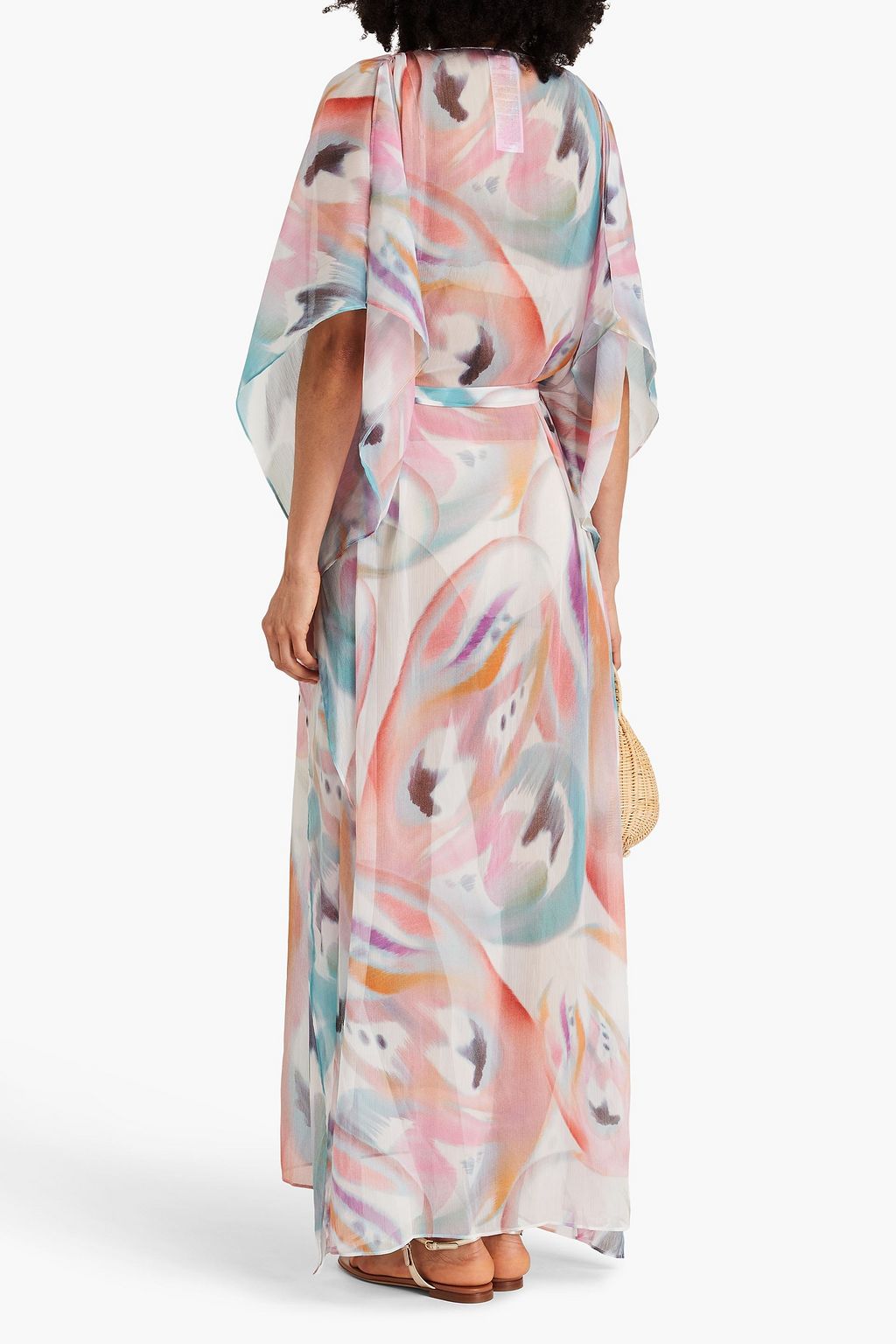 ETRO Belted printed voile maxi dress