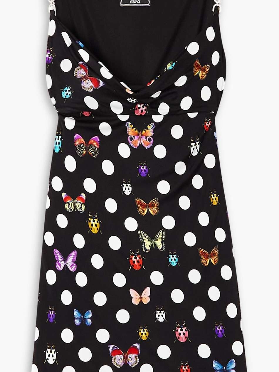 + dua lipa printed woven dress