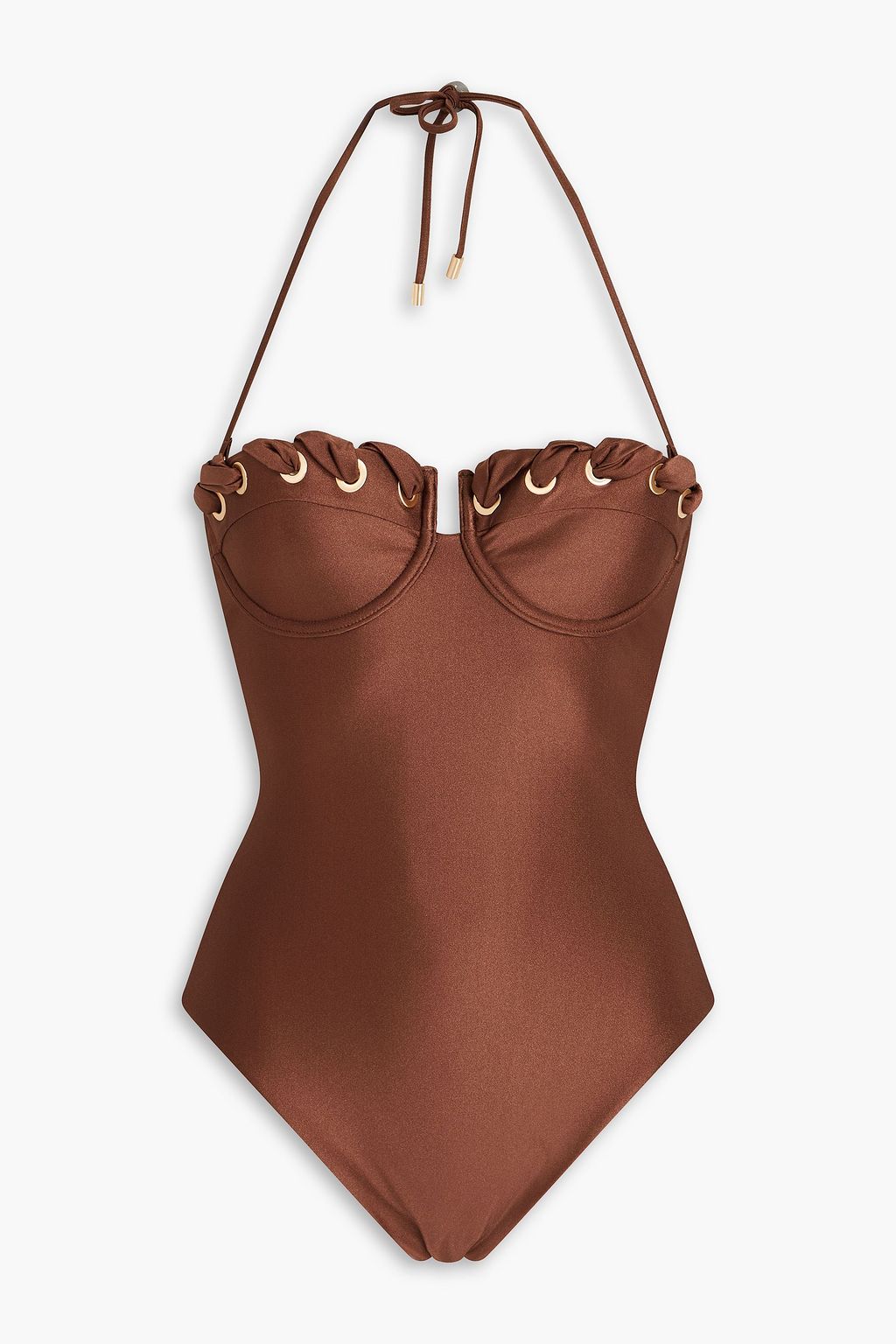 Underwired halterneck swimsuit hotsell