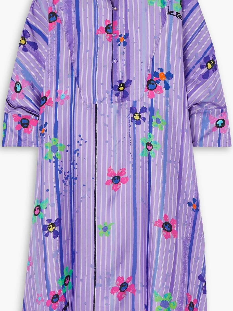 printed silk-charmeuse kaftan