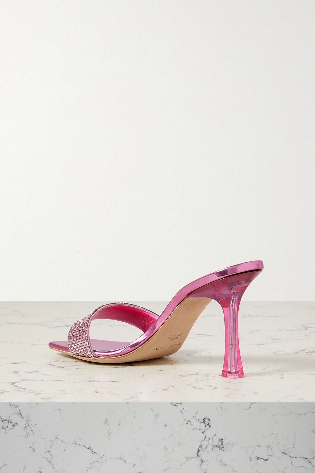 MAGDA BUTRYM Mules aus Metallic-Leder mit Kristallen